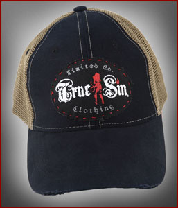 Black and Tan True Sin Logo Trucker's Hat