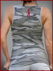 Back view of Bombshell Camo Tank Top